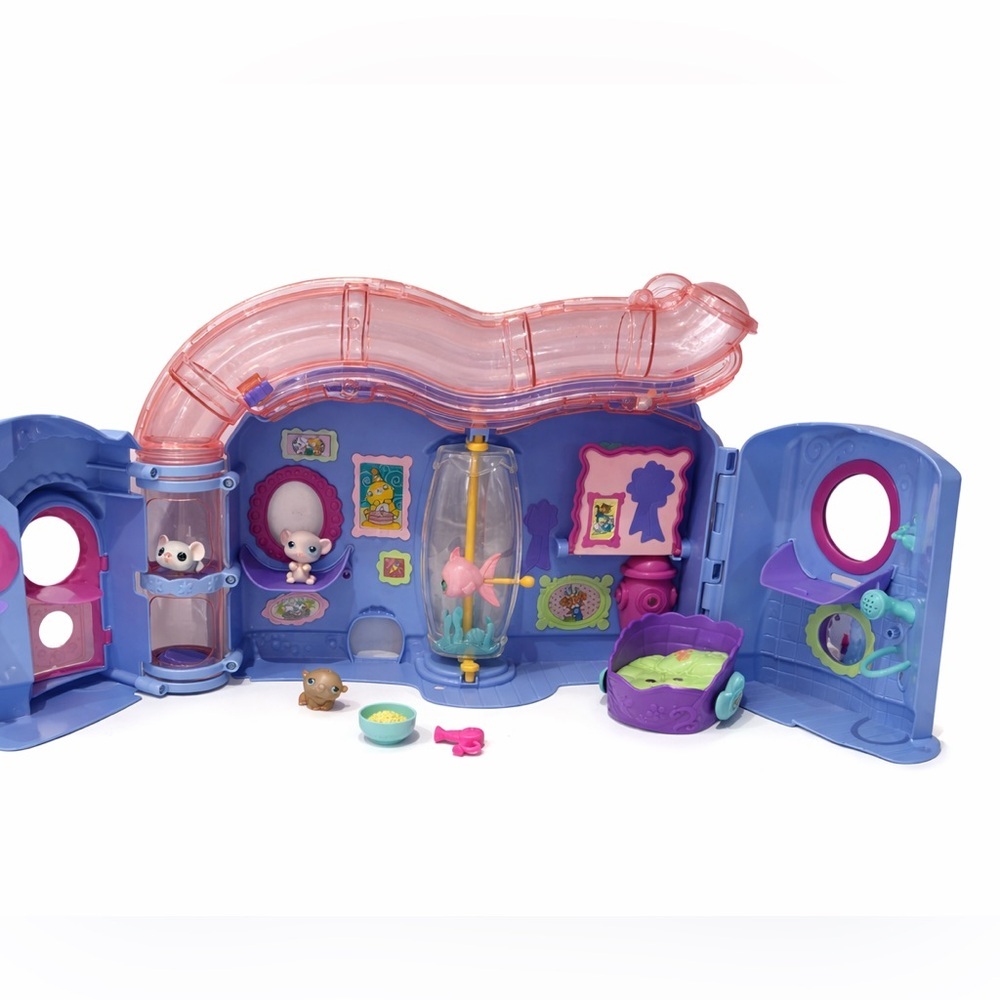 Vintage Littlest Pet Shop Playhouse + 3 Mice | Complete & Working
